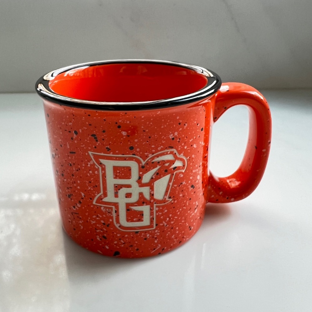 Bowling Green Falcons camper mug engraved orange ceramic campfire sparkled 12 oz